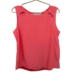 Amanda Uprichard Size M Coral Pink Sheath‎ Tank Top 100% Silk